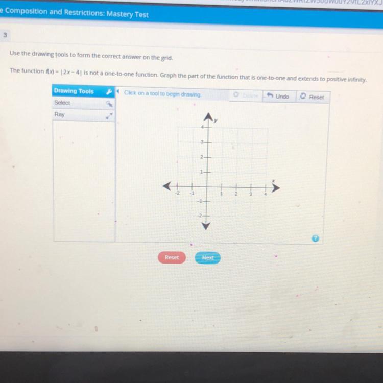 The Function F(x) = |2x-4| Is Not A One-to-one Function. Graph The Part Of The Function That Is One-to-one