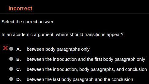 In An Academic Argument, Where Should Transitions Appear? HINT: It's Not A.A. Between Body Paragraphs