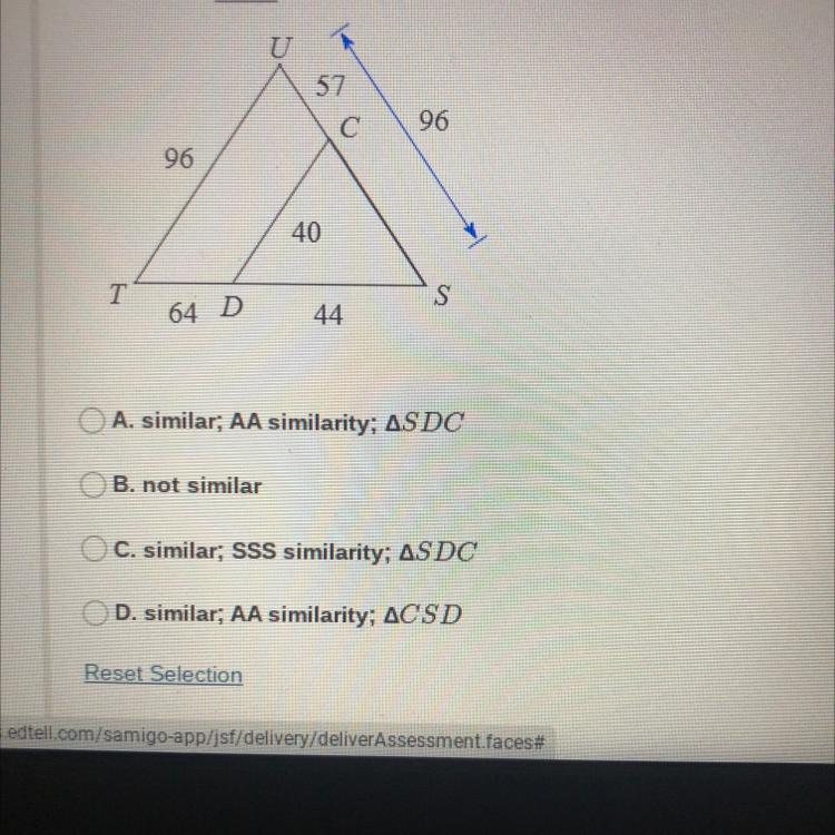 State If The Triangles Are Similar. If So, How Do You Know They Are Similar And Complete The SimilaritystatementSTU