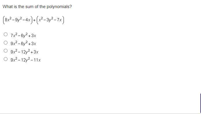 What Is The Sum Of The Polynomials? Need Help.