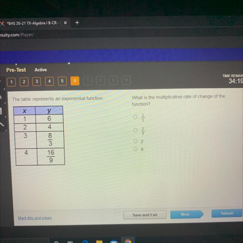 What Is The Multiplicative Rate Of Change Of The Function???