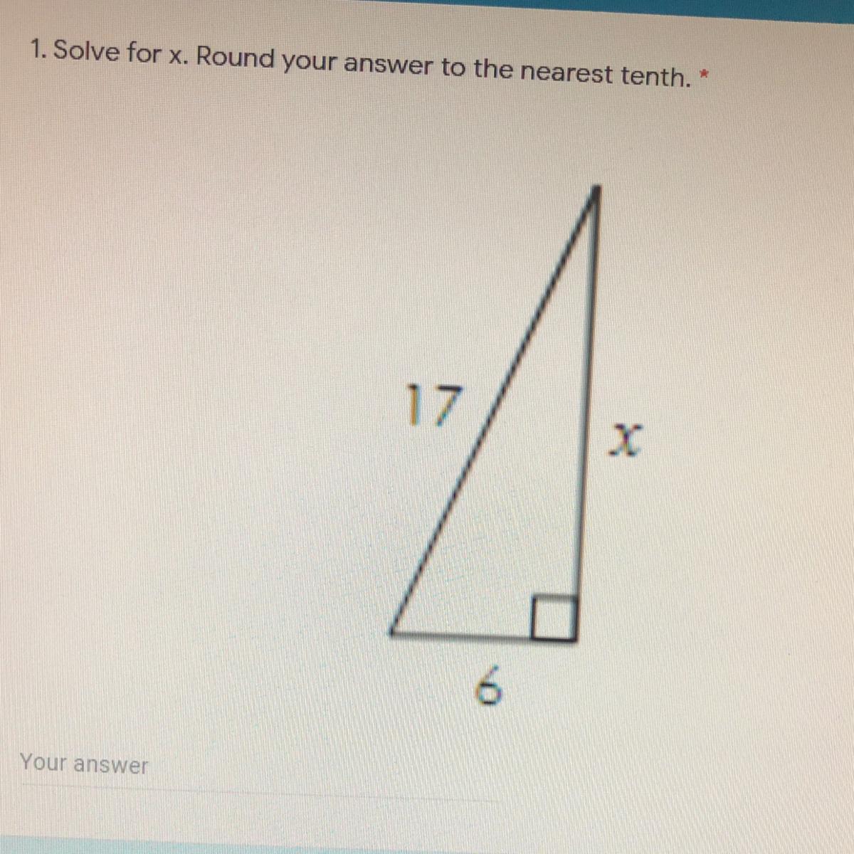 1 Sole For X. Round Your Answer To The Nearest Tenth.*176