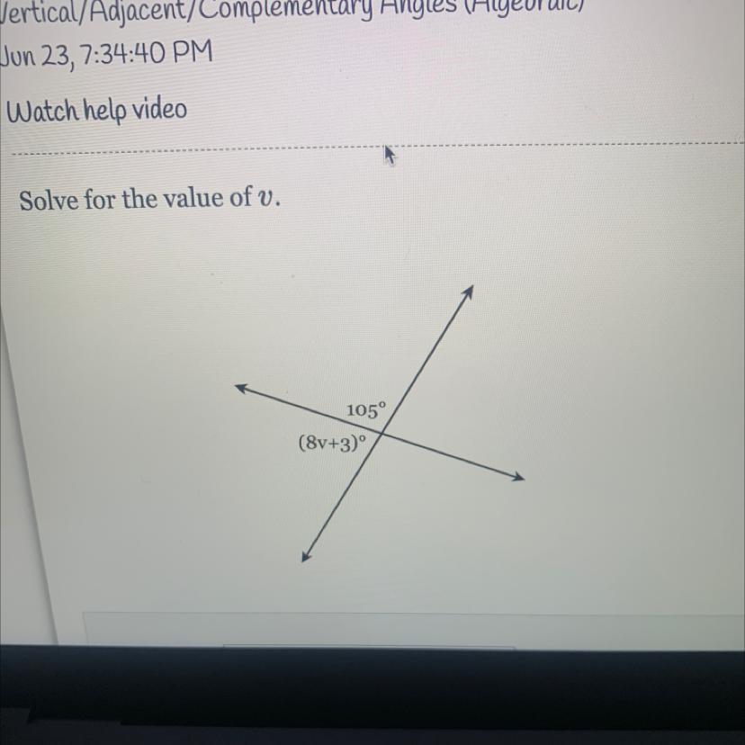 Solve For The Value Of V 