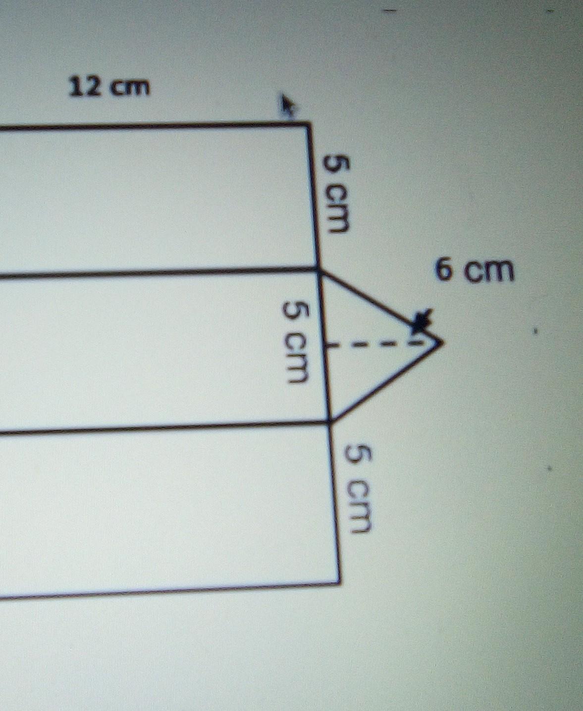 A Model Of A Triangular Prism Is Shown Below. Whats Is The Surface Area Of The Prism?