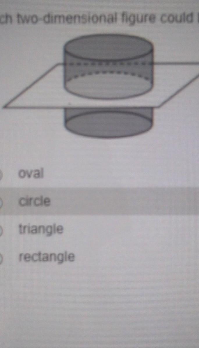 Which Two-dimensional Figure Could Be A Horizontal Cross-section Of The Cylinder?