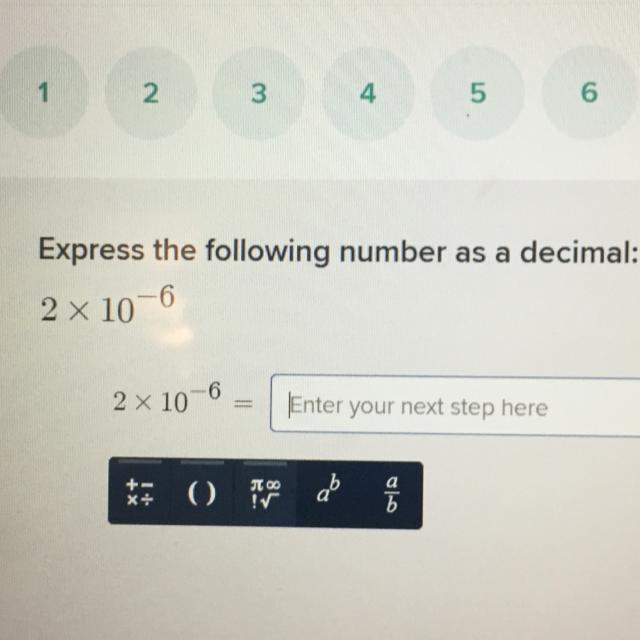 Express The Following Number As A Decimal:2 X 10^-6
