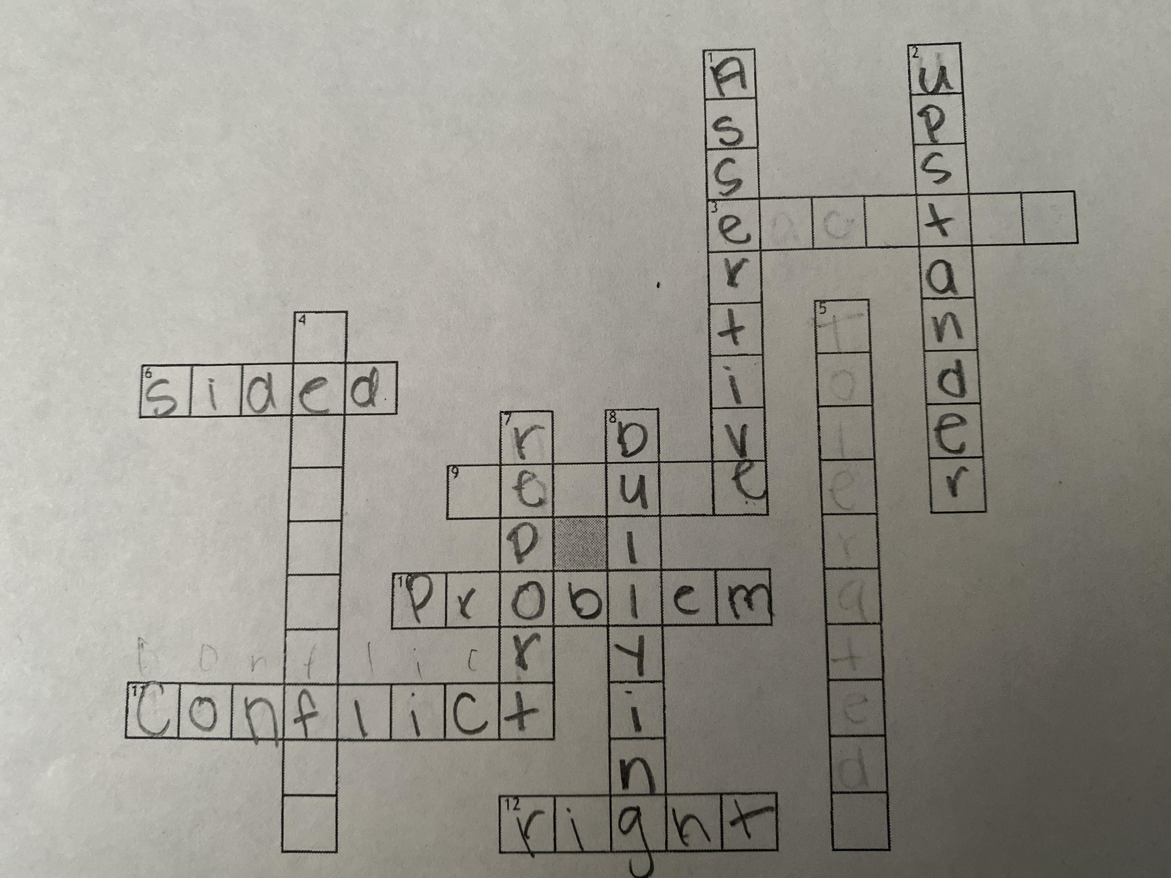 IGNORE WRITING! Can Someone Help Me Solve This Crossword Puzzle?