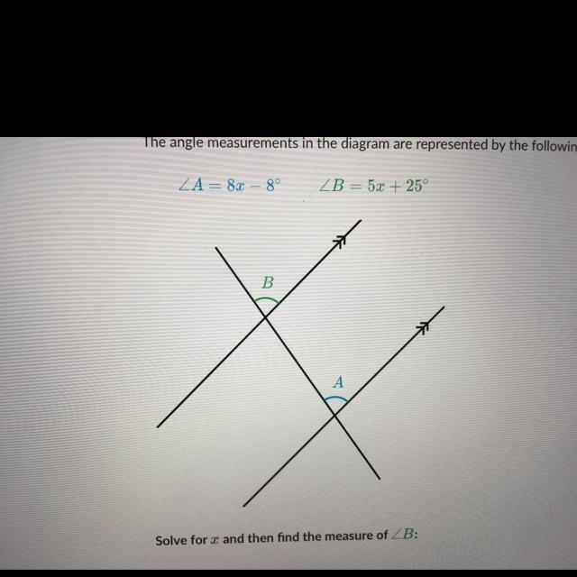 The Angle Measurements In The Diagram Are Represented By The Following Expressions