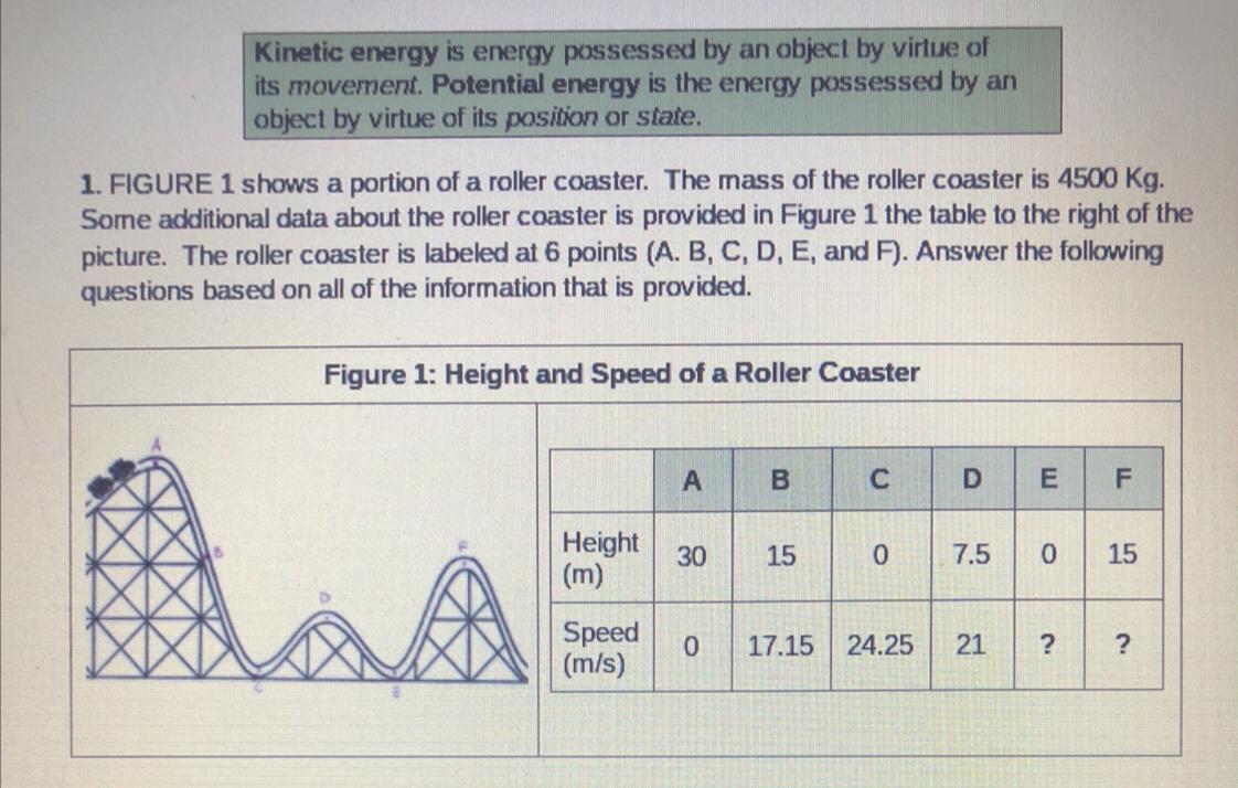 Lc. A Student Makes A Claim That States The First Hill Of A Roller Coaster Is Always The Tallest(Point