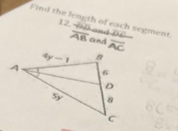Find The Length Of Each Segment.12. AB And AC