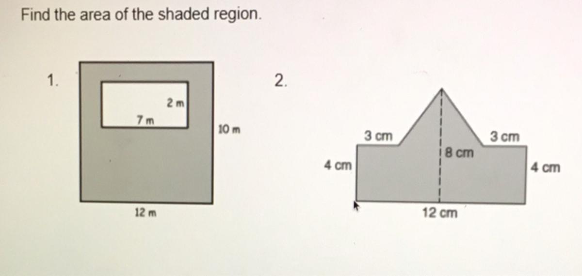 Find The Area Of The Shaded Regionhelpp!!