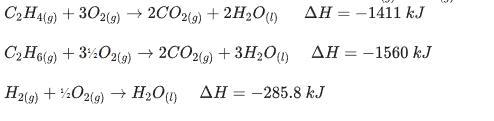 Calculate The Enthalpy Change For The Reaction C2H4(g) + H2(g) -&gt; C2H6(g) From The Following Data: