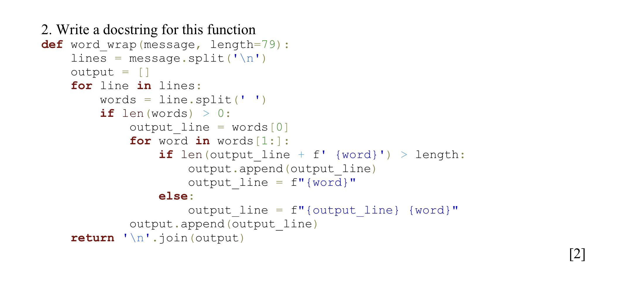 Write A Docstring For This Function