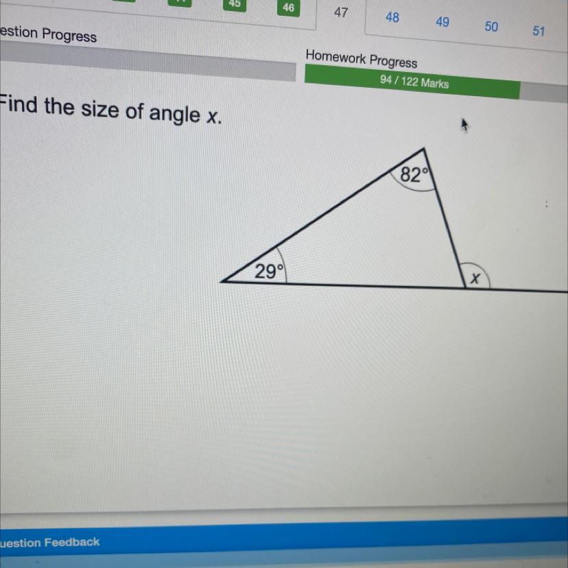 Find The Size Of Angle X.8229