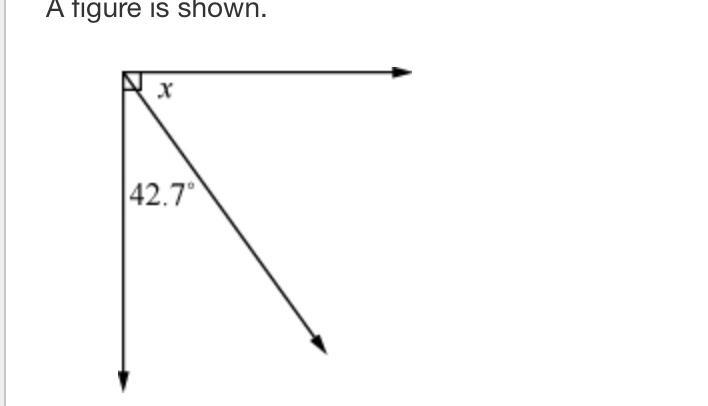 NEED Help ASAP I Will GIVE BRAINLIST What Is The Measure, In Degrees, Of Angle X?A2.3B42.7C47.3D57.3