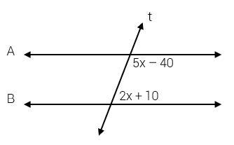 . Parallel Lines A And B Are Cut By Transversal, T, As Shown Below. Use The Relationship Of The Marked