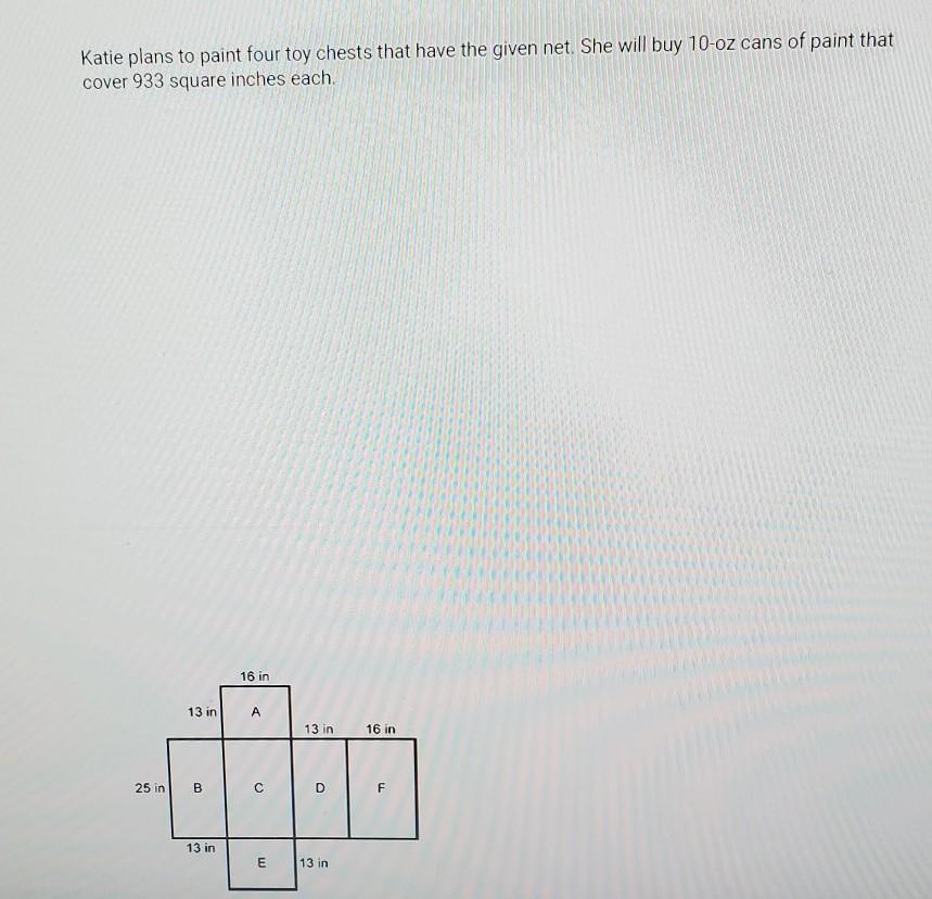 What Is The Surface Area Of 1 Katie's Chests? What Is The Surface Area Of All Four Chests Katie Needs