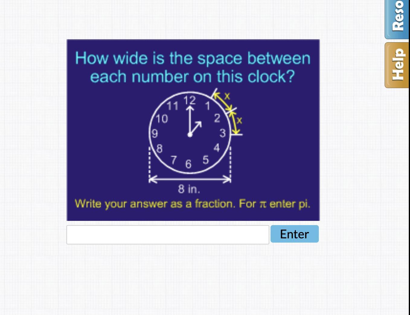 How Wide Is The Space Betweeneach Number On This Clock?