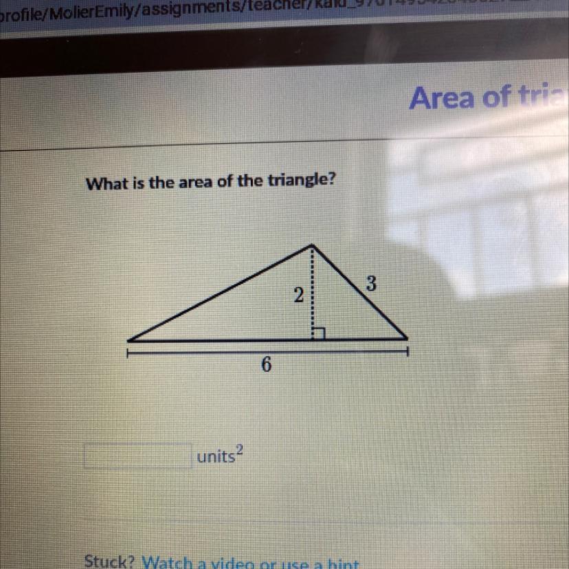 What Is The Area Of The Triangle?623