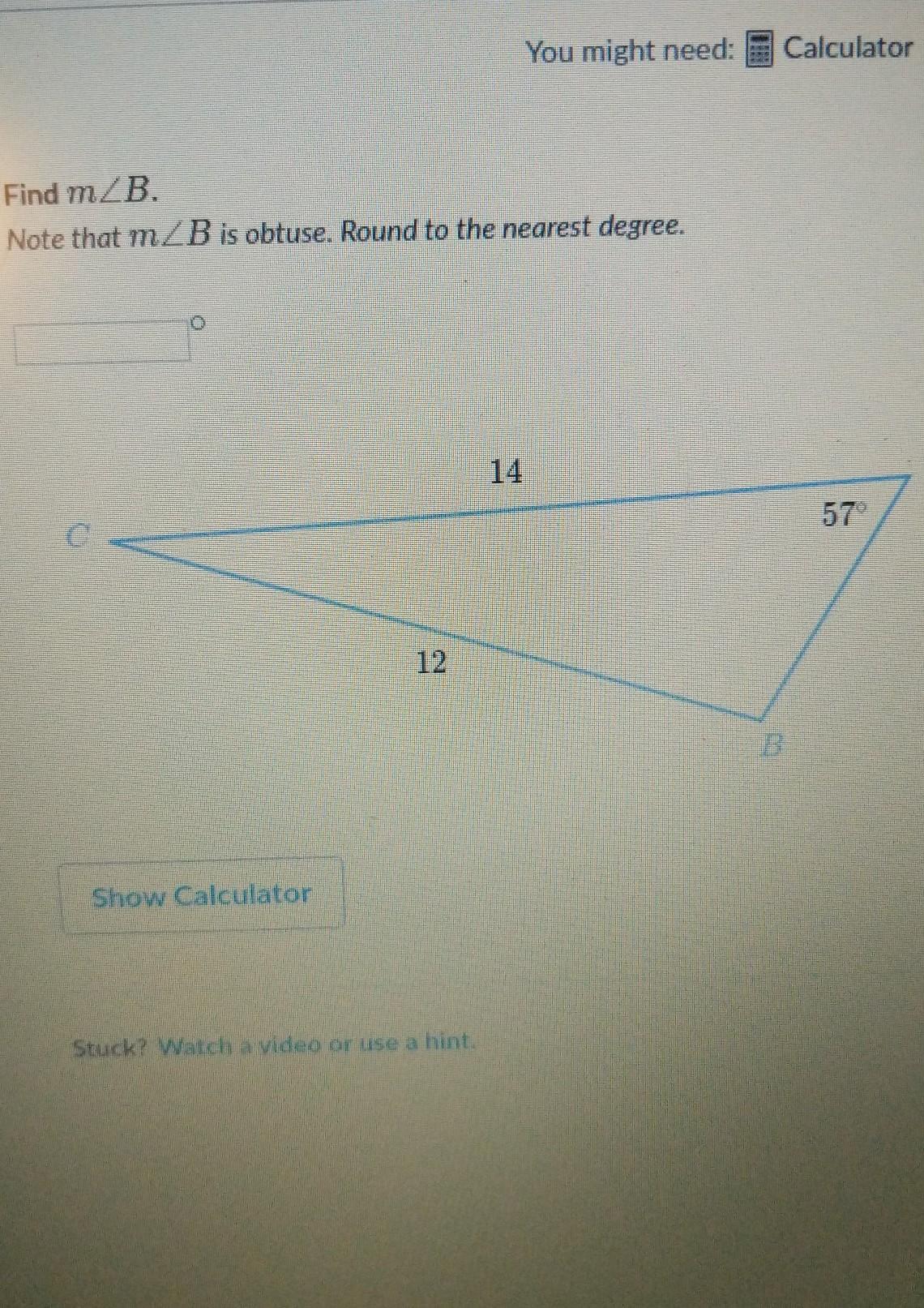 Solve Triangles Using Law Of Sines , Please Show Work Thank You So Much! Find M
