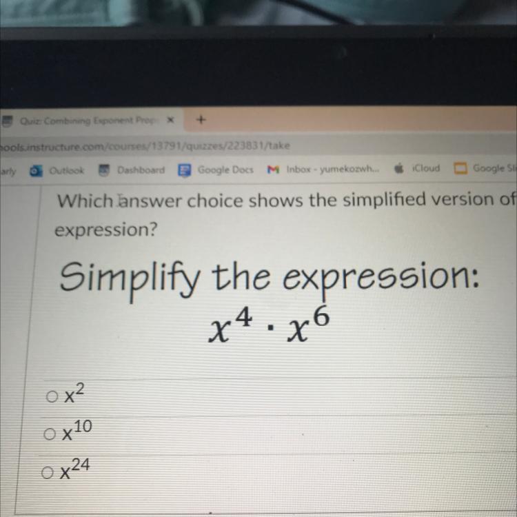 Simplify The Expression: X^4 X^6 