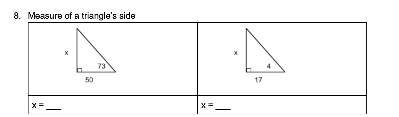 Help With The Measure Of A Triangles Side