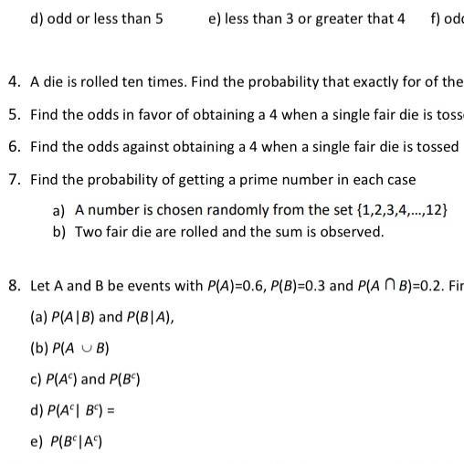 I Have Started Number 7 But Am Not So Sure About My Answer Just Wanted To See If I Was Doing The Problem