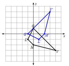 Write A Rule To Describe The Transformation.rotation 3A. Translation 1 Unit Left, 7 Units UpB. Rotation