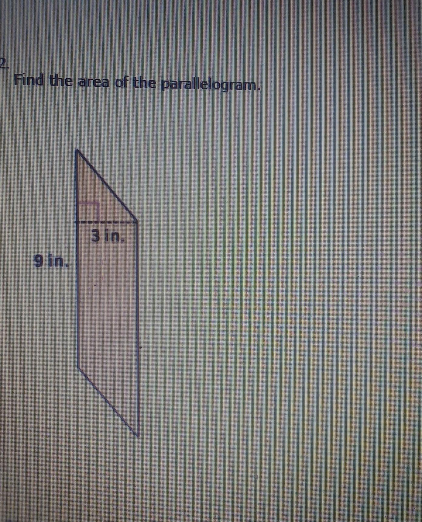 A. 12in ^2B. 30 In ^2C. 24 In ^2 D. 27 In 2pls Help With Guided Practice 