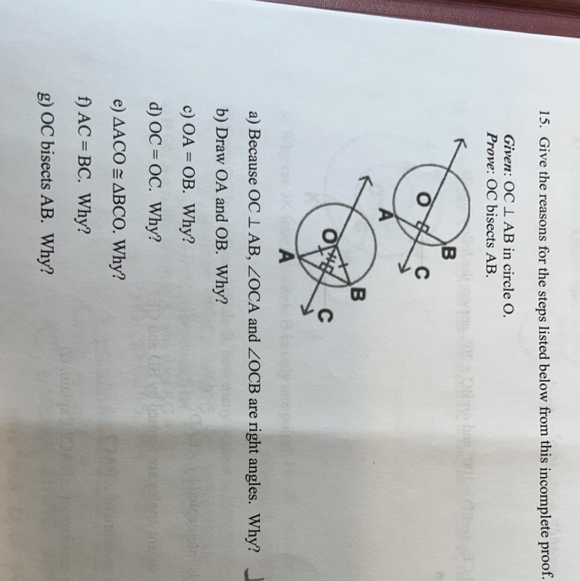 I Need Help With The Reasons For This Two Column Proof Please