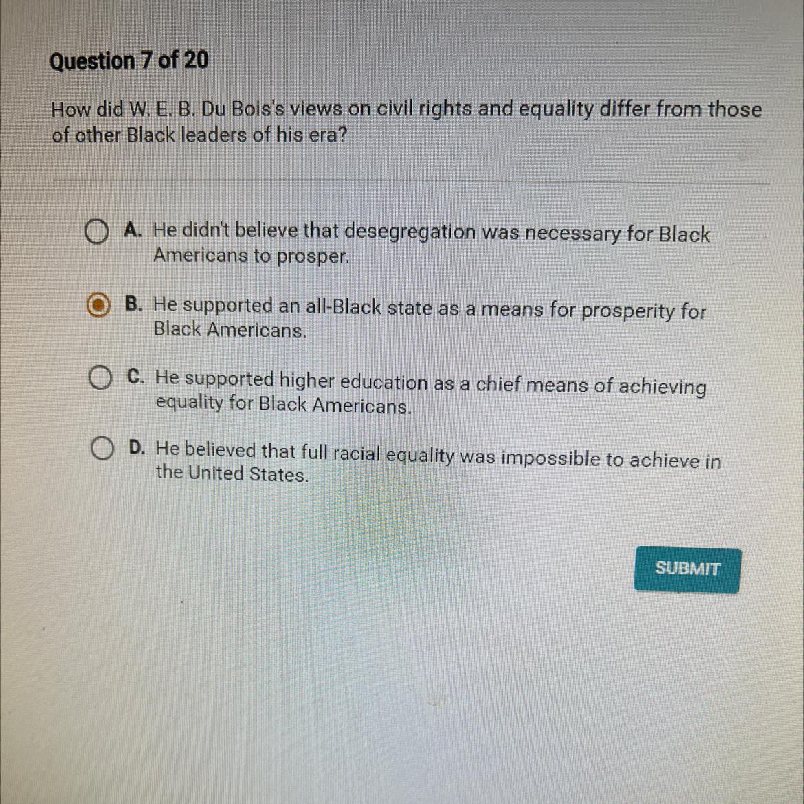 How Did W. E. B. Du Bois's Views On Civil Rights And Equality Differ From Thoseof Other Black Leaders