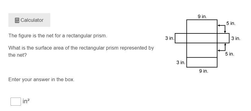 The Figure Is The Net For A Rectangular Prism.What Is The Surface Area Of The Rectangular Prism Represented