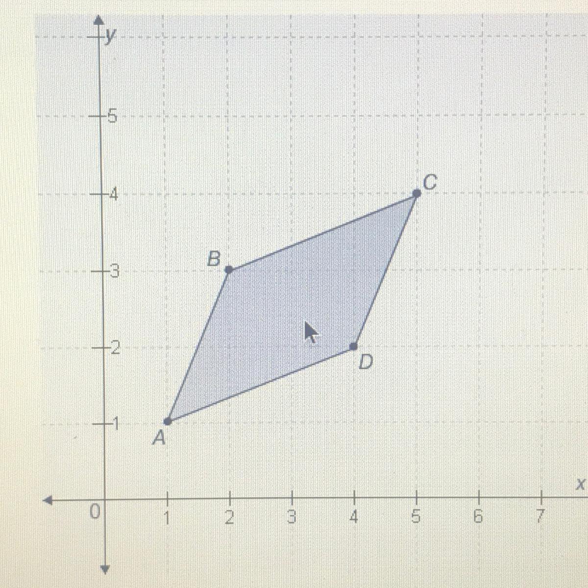 PLEASE HELP!!polygon ABCD Shown In The Figure, Is Dilated By A Scale Factor Of 8 With The Origin As The