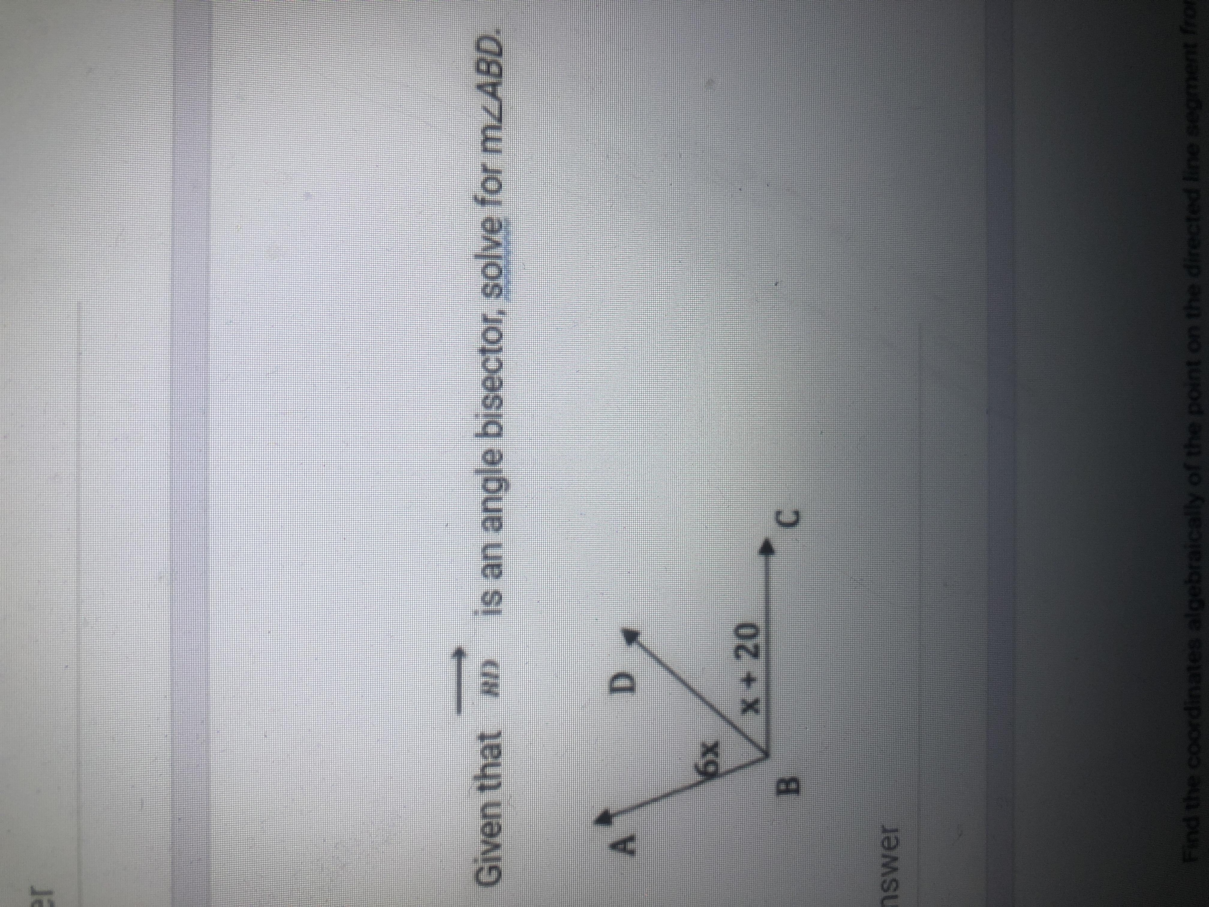 Given That BD Is An Angle Bisector Solve For M