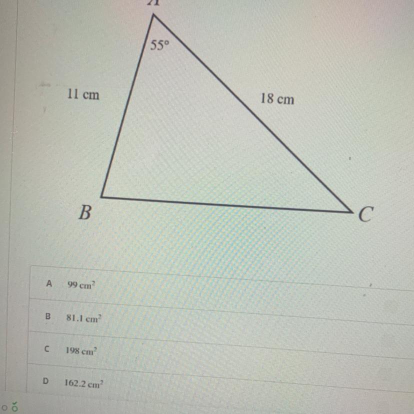 I Need Help Finding The Area Of A Triangle! Here Is A Picture I Have To Find The Area Of Triangle ABC