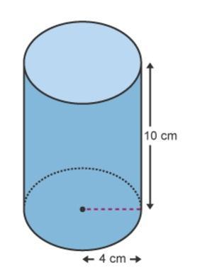 What Is The Volume Of The Cylinder Below?Use 3.14 For Pi.