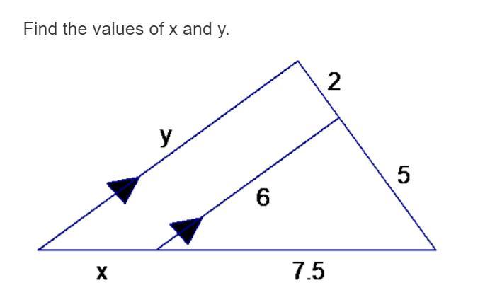 HELP FOR 20 POINTSSSx =3 ; Y=8.4x = 3 ; Y = 15x = 6 ; Y =7.5x = 6; Y =18