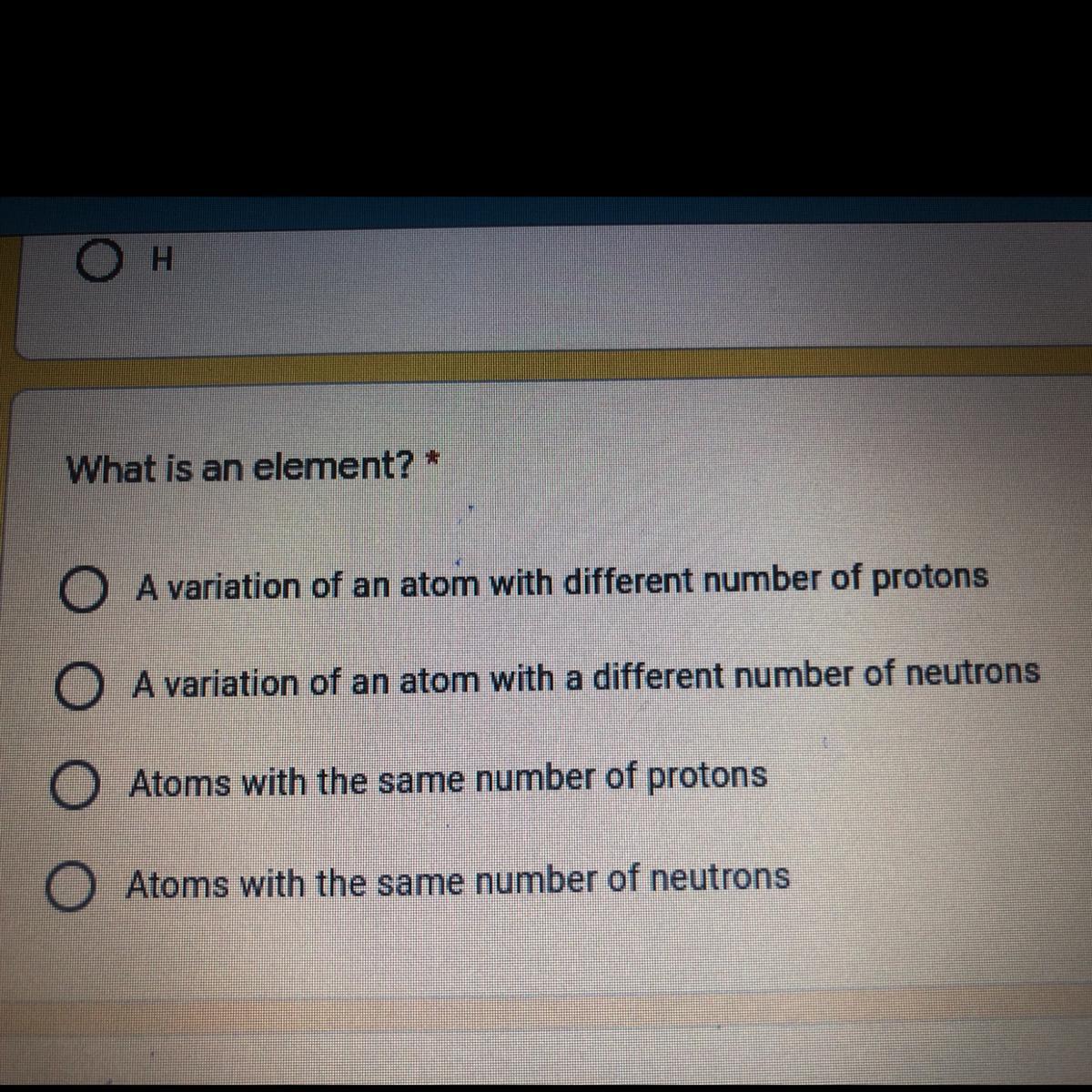 Please HelpWhat Is An Element 