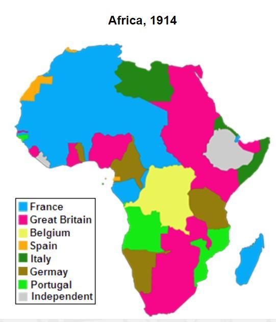 Based On The Map, Which Of The Following Statements About The European Colonization Of Africa Is Correct?