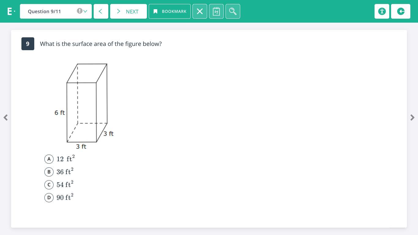 What Is The Surface Area Of The Figure Below?