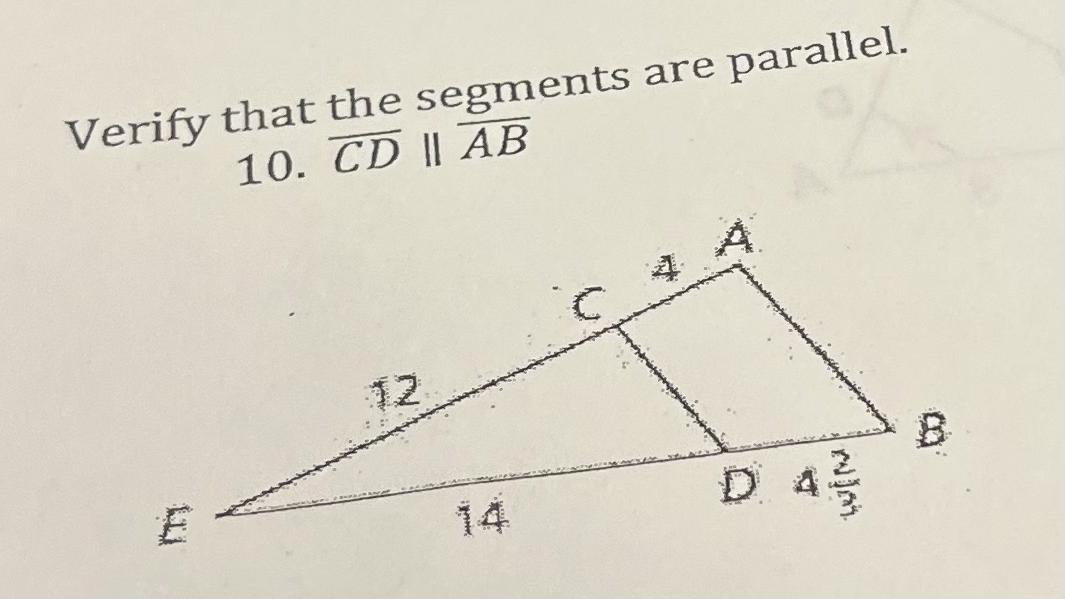 Verify That The Segments Are Parallel.10. CD || AB