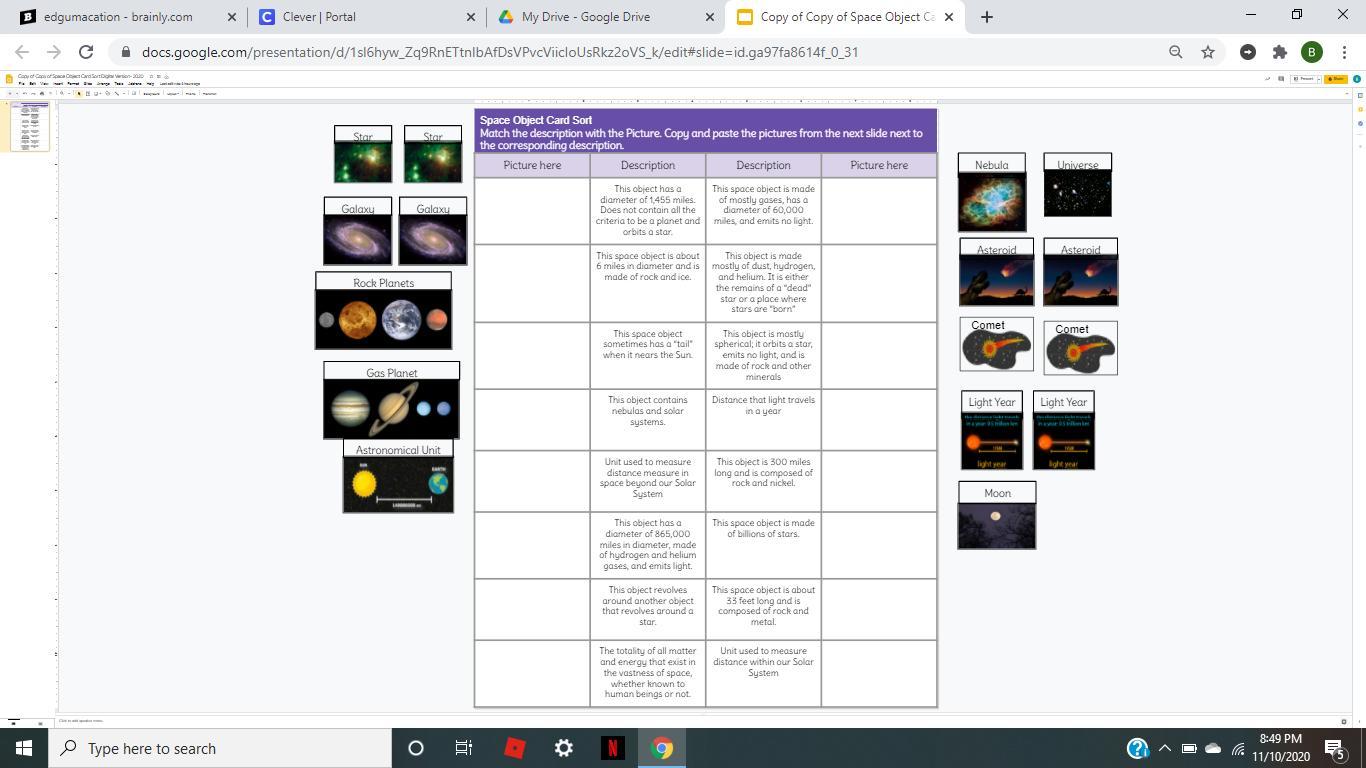 Match The Descriptions To The Photosplease Sorry If Its A Bit Hard To See