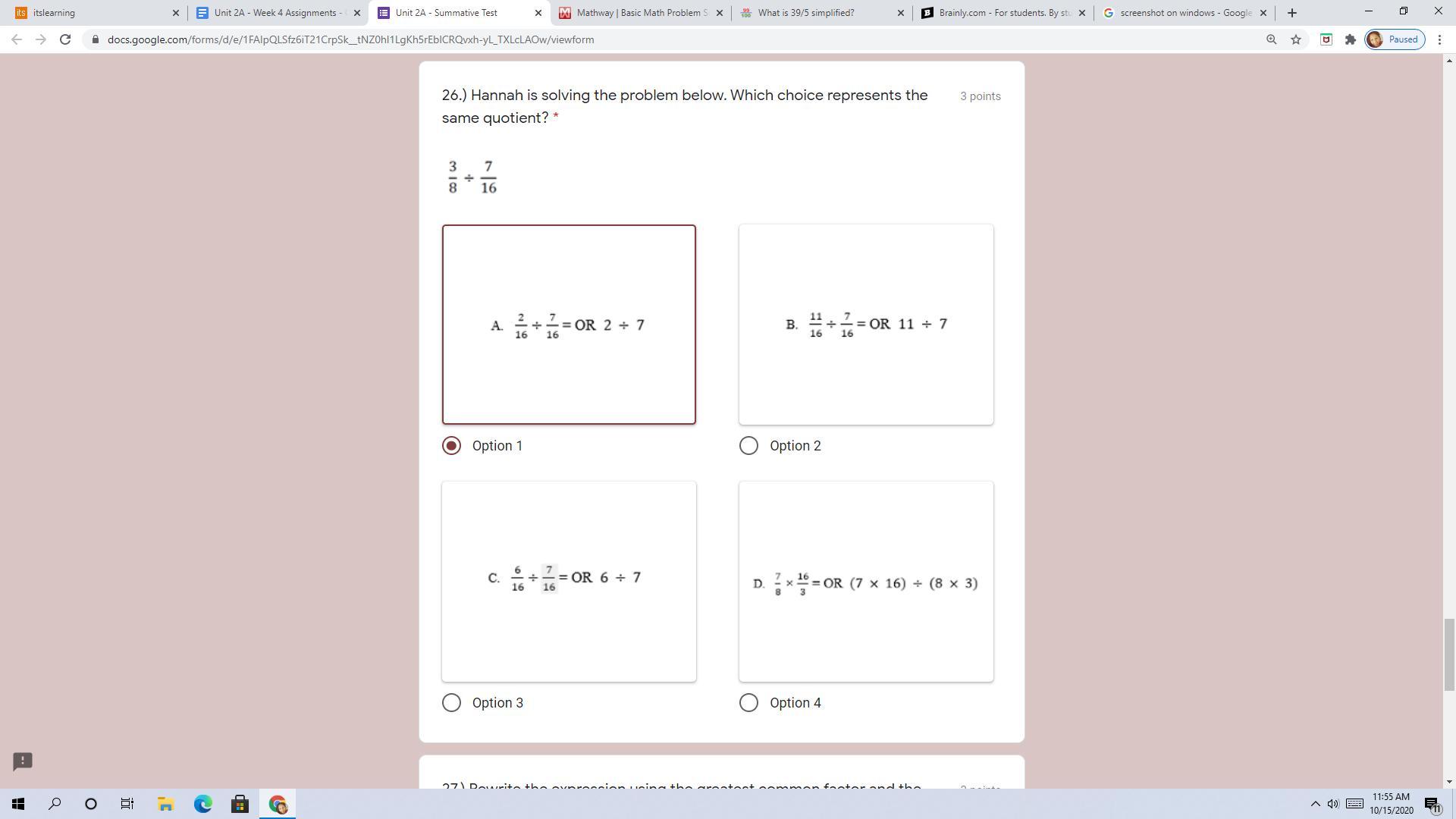 PLEASE HELP! 6TH GRADE MATH Please Write Done What Number You're Doing