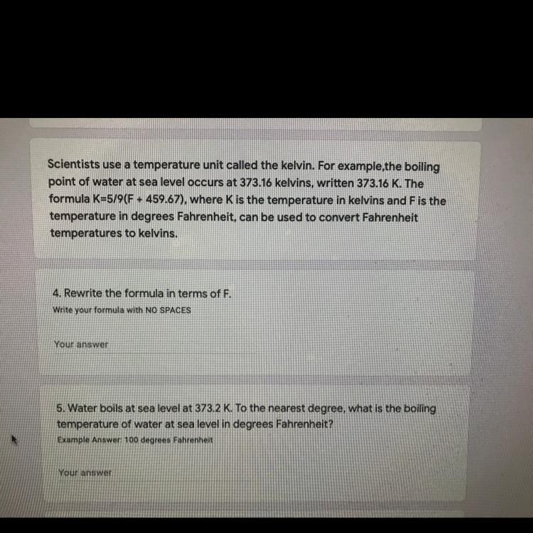 Scientists Use A Temperature Unit Called The Kelvin. For Example, The Boilingpoint Of Water At Sea Level