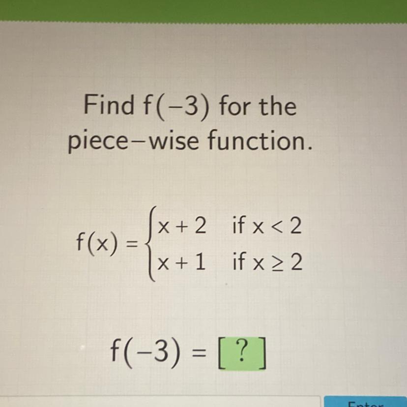 Find F(-3) Please Help 