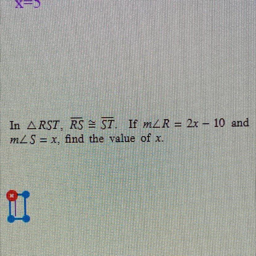 Find The Value Of X (PLEASE HELP THIS IS A 40 Point Question)