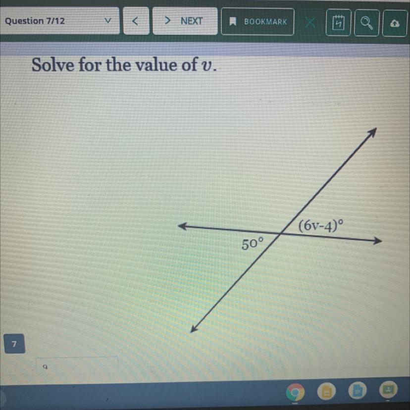 Solve For The Value Of V.