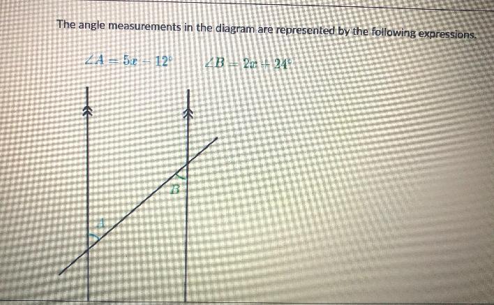 The Angle Measurements In The Diagram Are Represented By The Following Expressions.