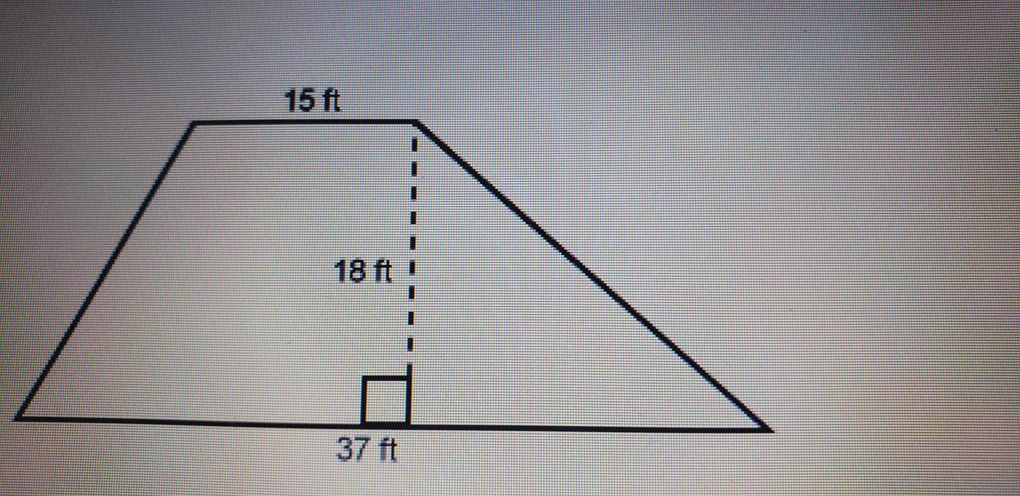 What Is The Area Of This Trapezoid? Enter Your Answer In The Box. Ft2