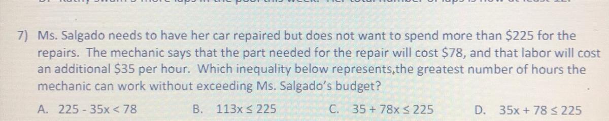 Please Help Me Quick Please Solve In Inequality Form